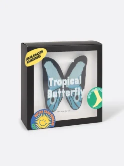 SOCKS TROPICAL BUTTERFLY BLUE