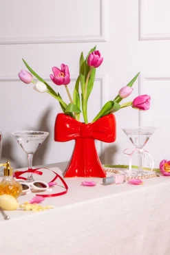 VASE BOW RED